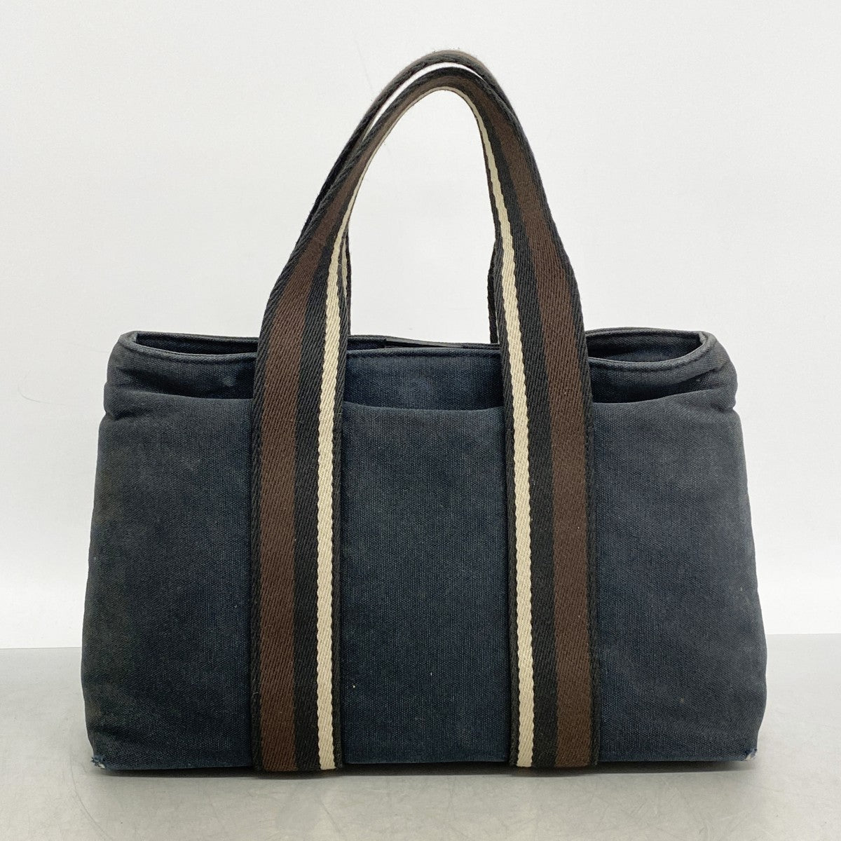 【6ee5758-k】エルメス ハンドバッグ トロカホリゾンタルPM キャンバス ブラック シルバー金具【中古】メンズ レディース ユニセックス
