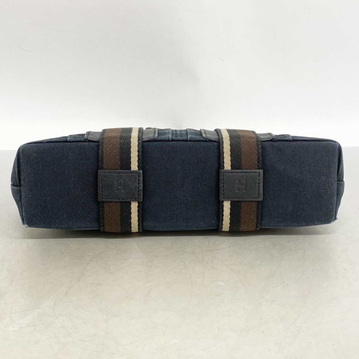【6ee5758-k】エルメス ハンドバッグ トロカホリゾンタルPM キャンバス ブラック シルバー金具【中古】メンズ レディース ユニセックス