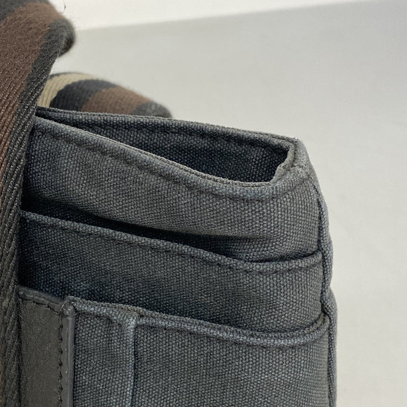 【6ee5758-k】エルメス ハンドバッグ トロカホリゾンタルPM キャンバス ブラック シルバー金具【中古】メンズ レディース ユニセックス