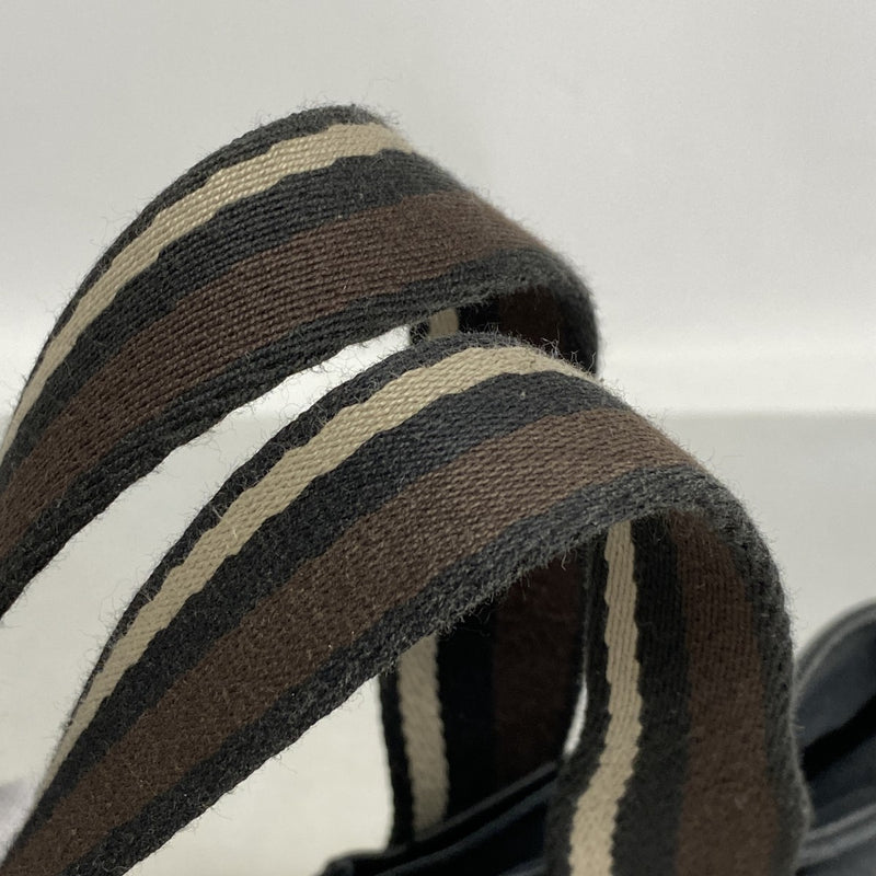 【6ee5758-k】エルメス ハンドバッグ トロカホリゾンタルPM キャンバス ブラック シルバー金具【中古】メンズ レディース ユニセックス