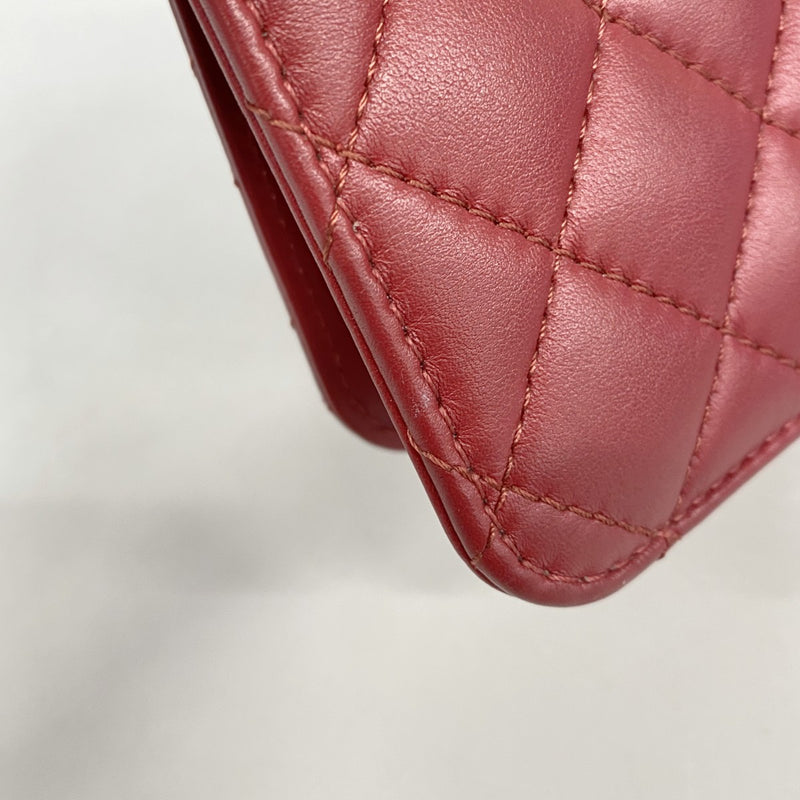 【6ee5792-k】シャネル ショルダーバッグ マトラッセ チェーンショルダー ラムスキン レッド ゴールド金具【中古】レディース