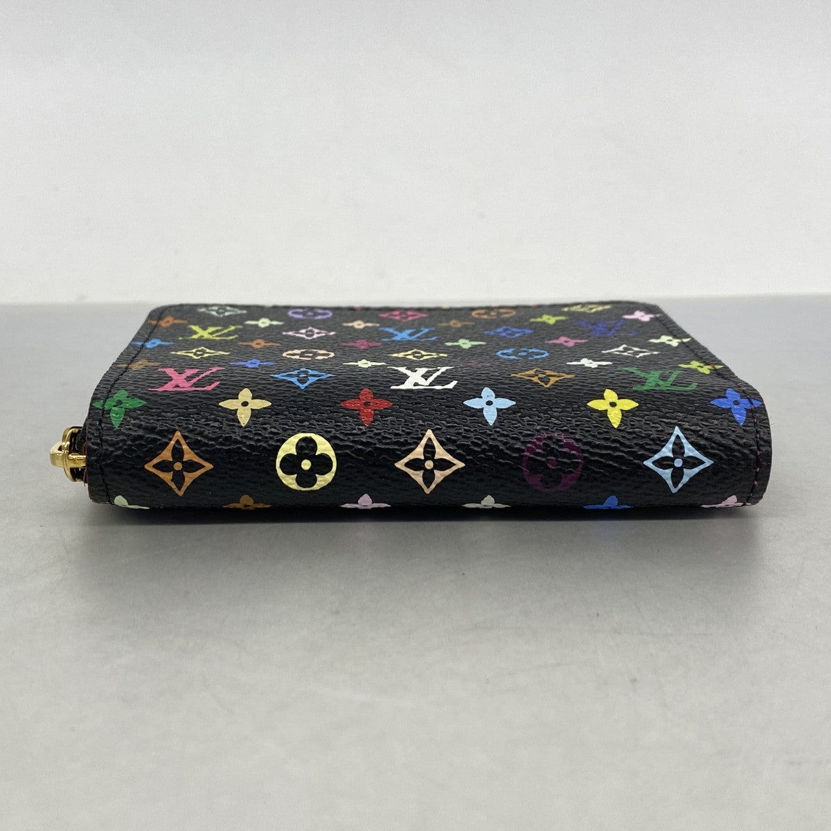 【6ee5797-k】ルイヴィトン コインケース モノグラム・マルチカラー ジッピーコインパース M93740 ノワール/グルナード【中古】レディース