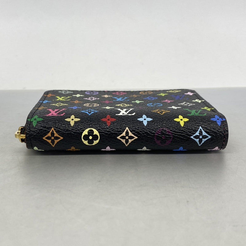 【6ee5797-k】ルイヴィトン コインケース モノグラム・マルチカラー ジッピーコインパース M93740 ノワール/グルナード【中古】レディース