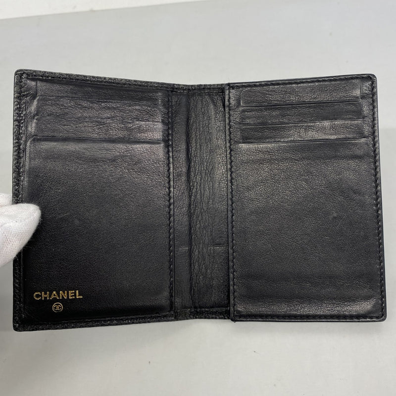 【6ee5800-k】シャネル カードケース キャビアスキン ブラック【中古】レディース