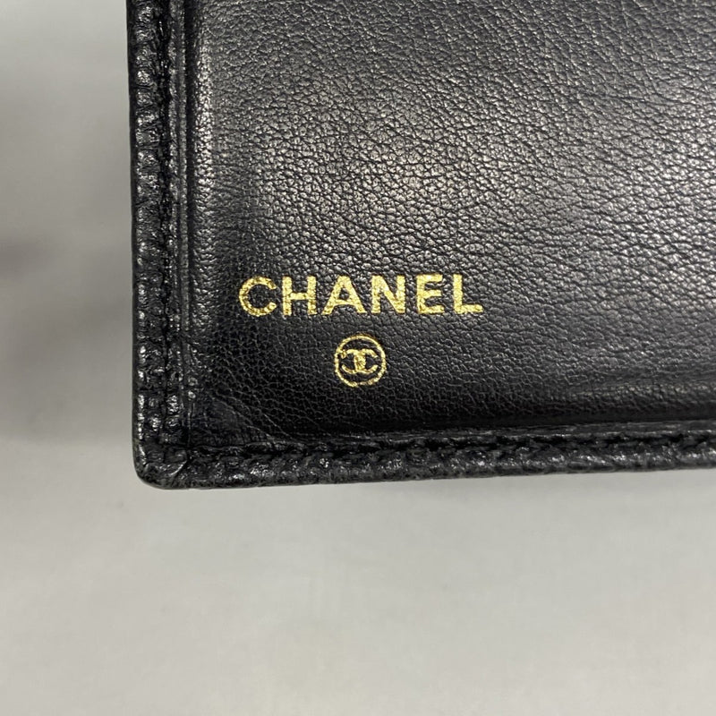 【6ee5800-k】シャネル カードケース キャビアスキン ブラック【中古】レディース
