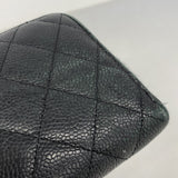 【6ee5801-k】シャネル 長財布 マトラッセ キャビアスキン ブラック ゴールド金具【中古】メンズ レディース ユニセックス