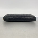 【6ee5801-k】シャネル 長財布 マトラッセ キャビアスキン ブラック ゴールド金具【中古】メンズ レディース ユニセックス