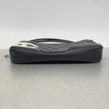 【6ee5802-k】シャネル ハンドバッグ カンボン ラムスキン ブラック シルバー金具【中古】レディース
