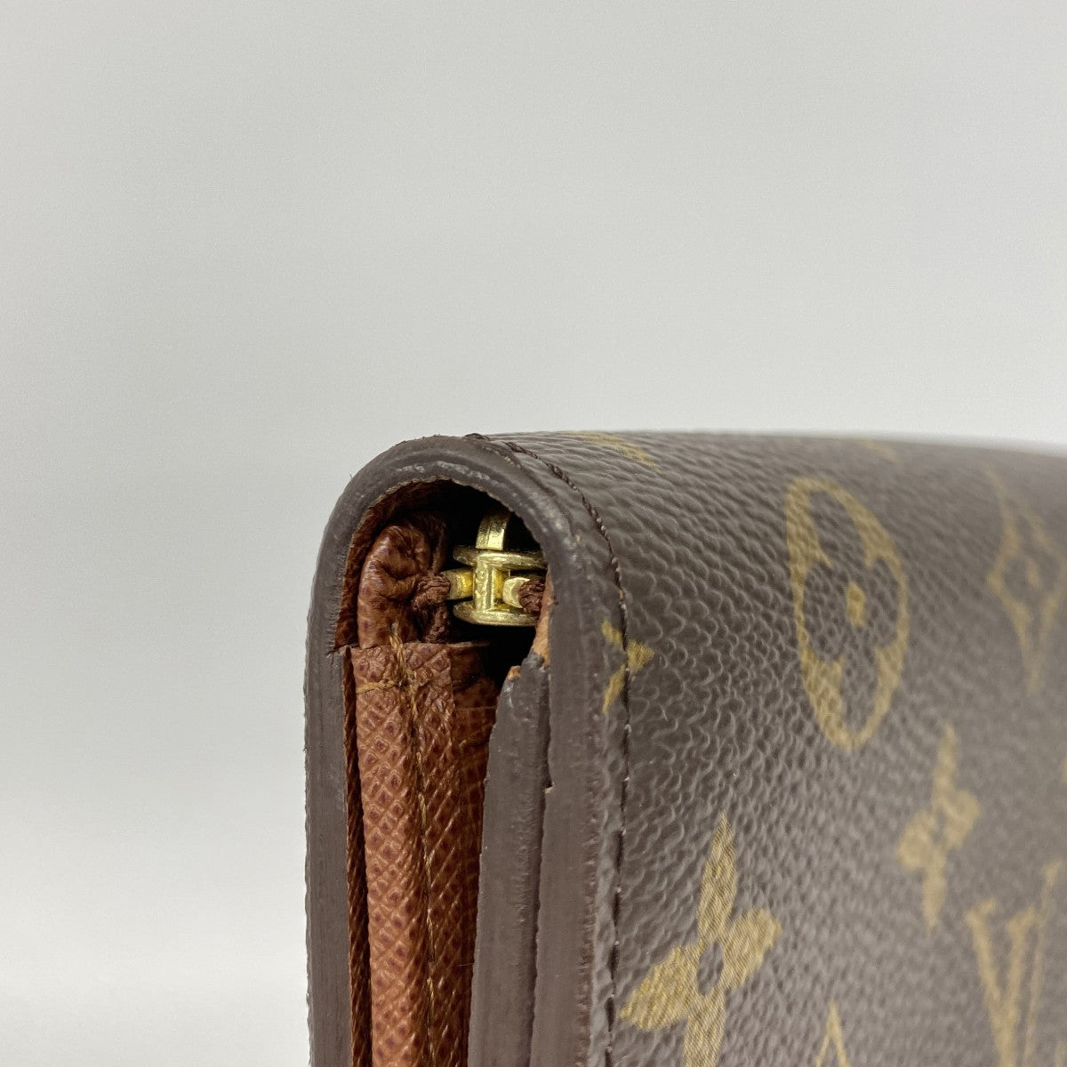【6ee5823】ルイヴィトン 財布 モノグラム ポルトモネビエトレゾール M61730 ブラウン【中古】レディース