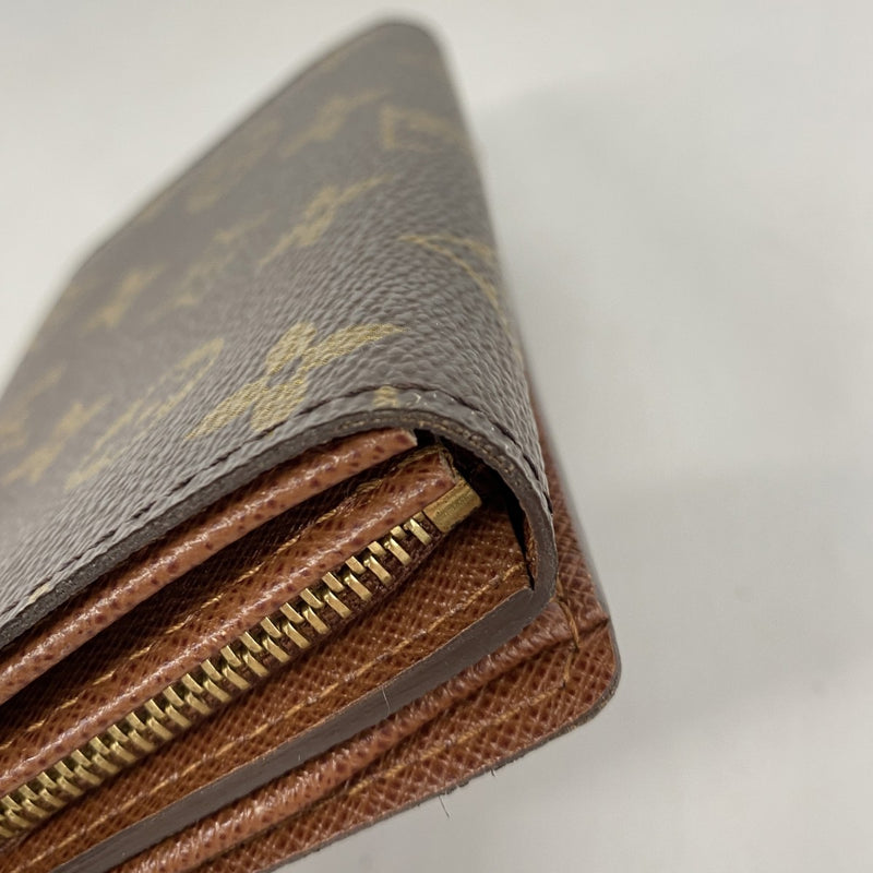 【6ee5823】ルイヴィトン 財布 モノグラム ポルトモネビエトレゾール M61730 ブラウン【中古】レディース