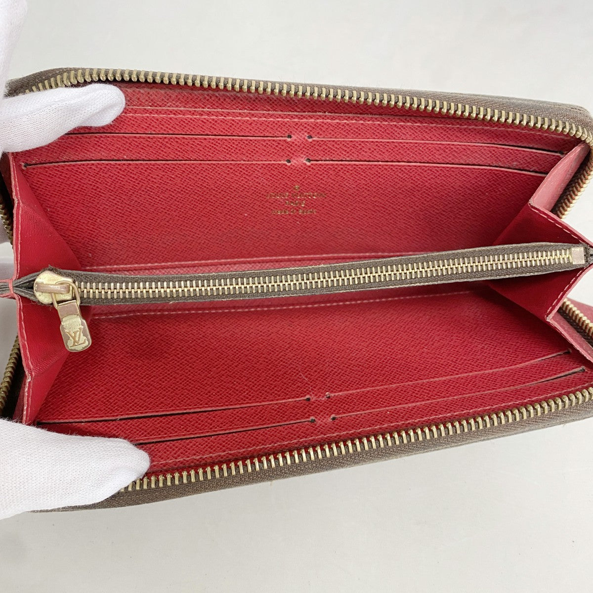 【6ee5842】ルイヴィトン 長財布 ダミエ ポルトフォイユ クレマンス N60534 ブラウン スリーズ【中古】レディース