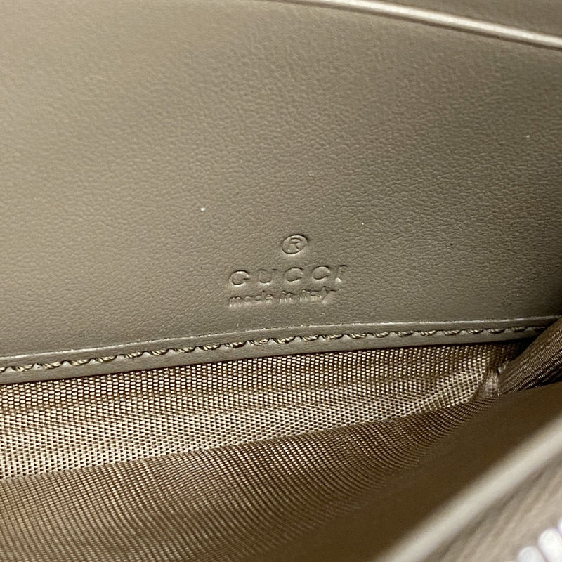 【6ee5890-k】グッチ 長財布 GGスプリーム 762167 PVC ブラウン シルバー金具【中古】レディース