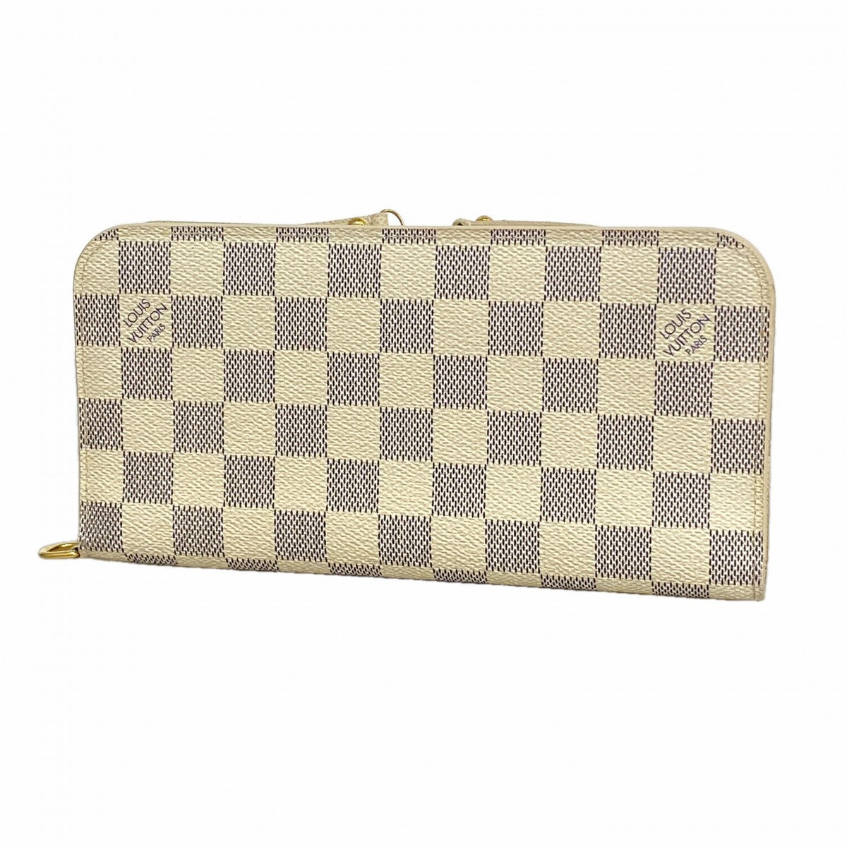 【6ee5909-k】ルイヴィトン 長財布 ダミエ・アズール ポルトフォイユアンソリット N63072 ホワイト【中古】レディース