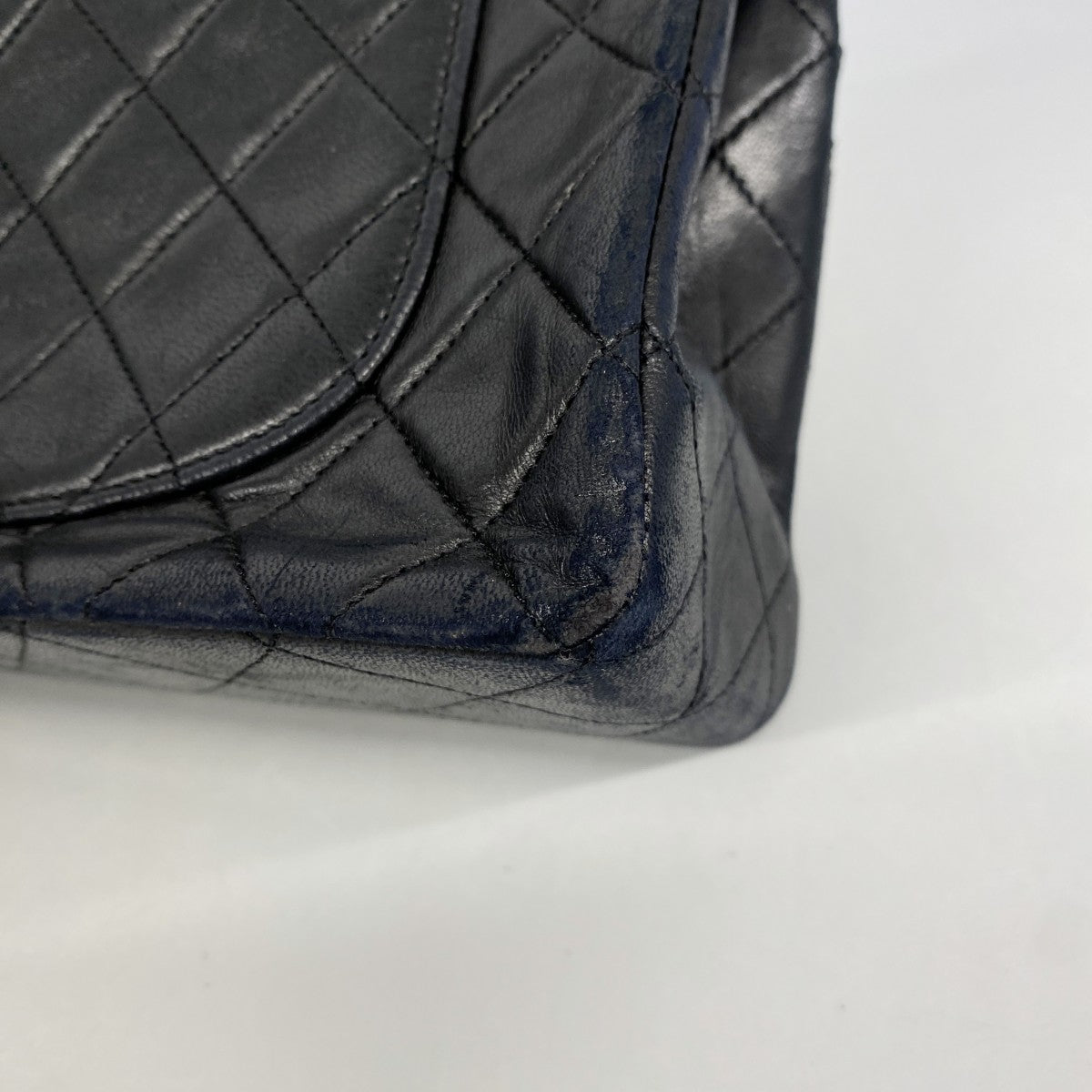 【6ee5916-k】シャネル ショルダーバッグ マトラッセ Wチェーン ラムスキン ブラック ゴールド金具【中古】レディース