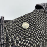 【6ee5919-k】エルメス トートバッグ エールラインMM キャンバス グレー シルバー金具【中古】メンズ レディース ユニセックス
