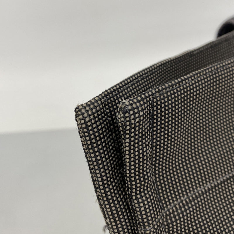 【6ee5919-k】エルメス トートバッグ エールラインMM キャンバス グレー シルバー金具【中古】メンズ レディース ユニセックス