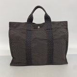 【6ee5919-k】エルメス トートバッグ エールラインMM キャンバス グレー シルバー金具【中古】メンズ レディース ユニセックス