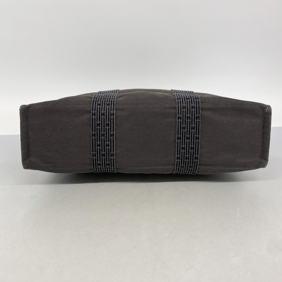【6ee5919-k】エルメス トートバッグ エールラインMM キャンバス グレー シルバー金具【中古】メンズ レディース ユニセックス