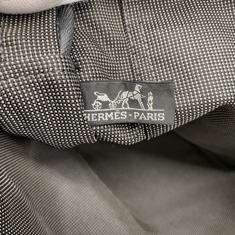 【6ee5919-k】エルメス トートバッグ エールラインMM キャンバス グレー シルバー金具【中古】メンズ レディース ユニセックス