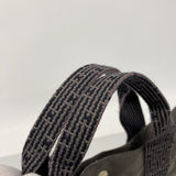 【6ee5919-k】エルメス トートバッグ エールラインMM キャンバス グレー シルバー金具【中古】メンズ レディース ユニセックス