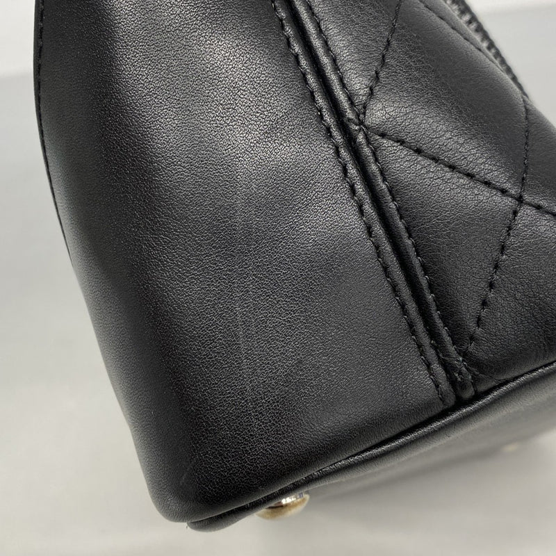 【6ee5924-k】シャネル トートバッグ カンボン ラムスキン ブラック シルバー金具【中古】レディース