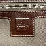 【6ee5928】フェンディ ハンドバッグ ズッカ ナイロンキャンバス ブラウン シルバー金具【中古】レディース