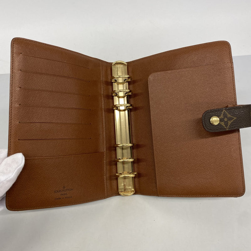 【6ee5941】ルイヴィトン 手帳カバー モノグラム アジェンダMM R20105 ブラウン【中古】メンズ レディース ユニセックス