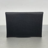 【6ee5951】エルメス コインケース カルヴィデュオ ヴォーエプソン ブラック シルバー金具 W刻印【中古】メンズ レディース ユニセックス