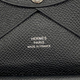 【6ee5951】エルメス コインケース カルヴィデュオ ヴォーエプソン ブラック シルバー金具 W刻印【中古】メンズ レディース ユニセックス