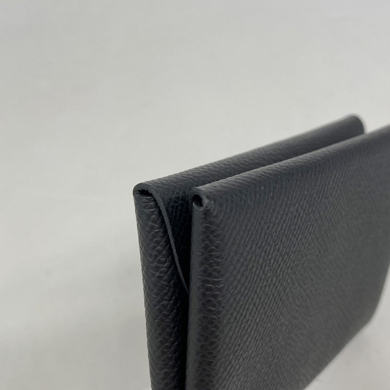 【6ee5951】エルメス コインケース カルヴィデュオ ヴォーエプソン ブラック シルバー金具 W刻印【中古】メンズ レディース ユニセックス