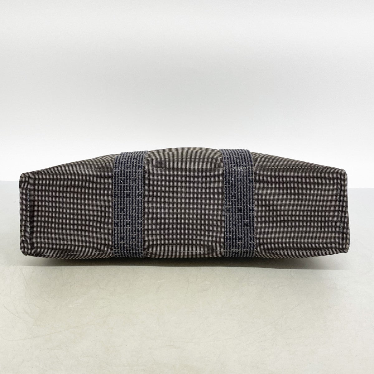 【6ee5952-k】エルメス トートバッグ エールラインMM キャンバス グレー シルバー金具【中古】メンズ レディース ユニセックス