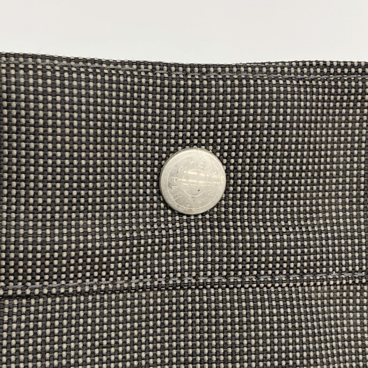 【6ee5952-k】エルメス トートバッグ エールラインMM キャンバス グレー シルバー金具【中古】メンズ レディース ユニセックス