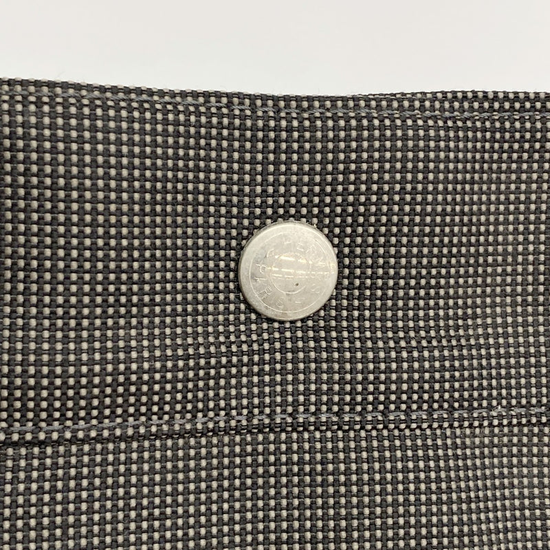 【6ee5952-k】エルメス トートバッグ エールラインMM キャンバス グレー シルバー金具【中古】メンズ レディース ユニセックス