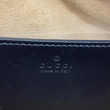 【6ee5964-k】グッチ ショルダーバッグ GGマーモント 447632 レザー ブラック ゴールド金具【中古】レディース