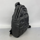 【6ee5982-k】シャネル リュック・デイパック ドゥドゥーヌ ナイロン ブラック シルバー金具【中古】レディース