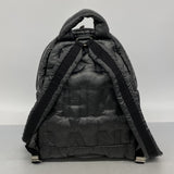 【6ee5982-k】シャネル リュック・デイパック ドゥドゥーヌ ナイロン ブラック シルバー金具【中古】レディース