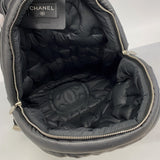 【6ee5982-k】シャネル リュック・デイパック ドゥドゥーヌ ナイロン ブラック シルバー金具【中古】レディース