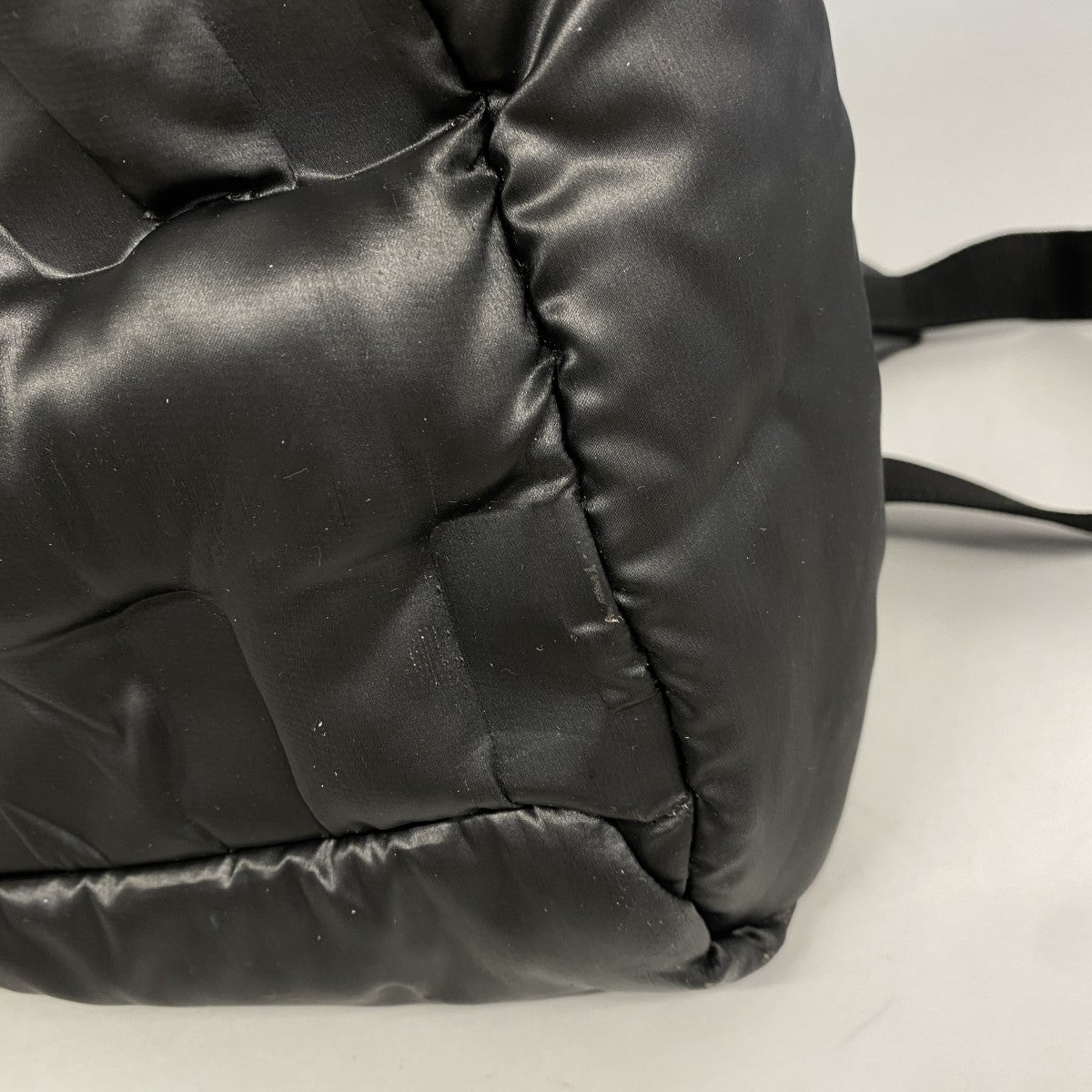 【6ee5982-k】シャネル リュック・デイパック ドゥドゥーヌ ナイロン ブラック シルバー金具【中古】レディース