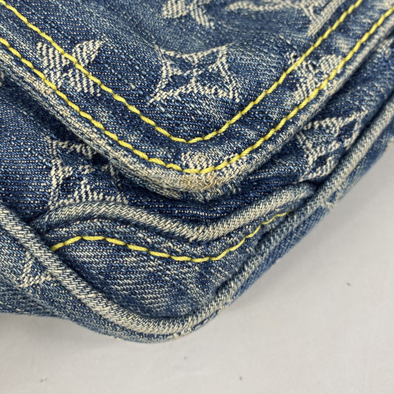 【6ee5986-k】ルイヴィトン ウエストバッグ モノグラム・デニム バムバッグ M95347 ブルー【中古】レディース