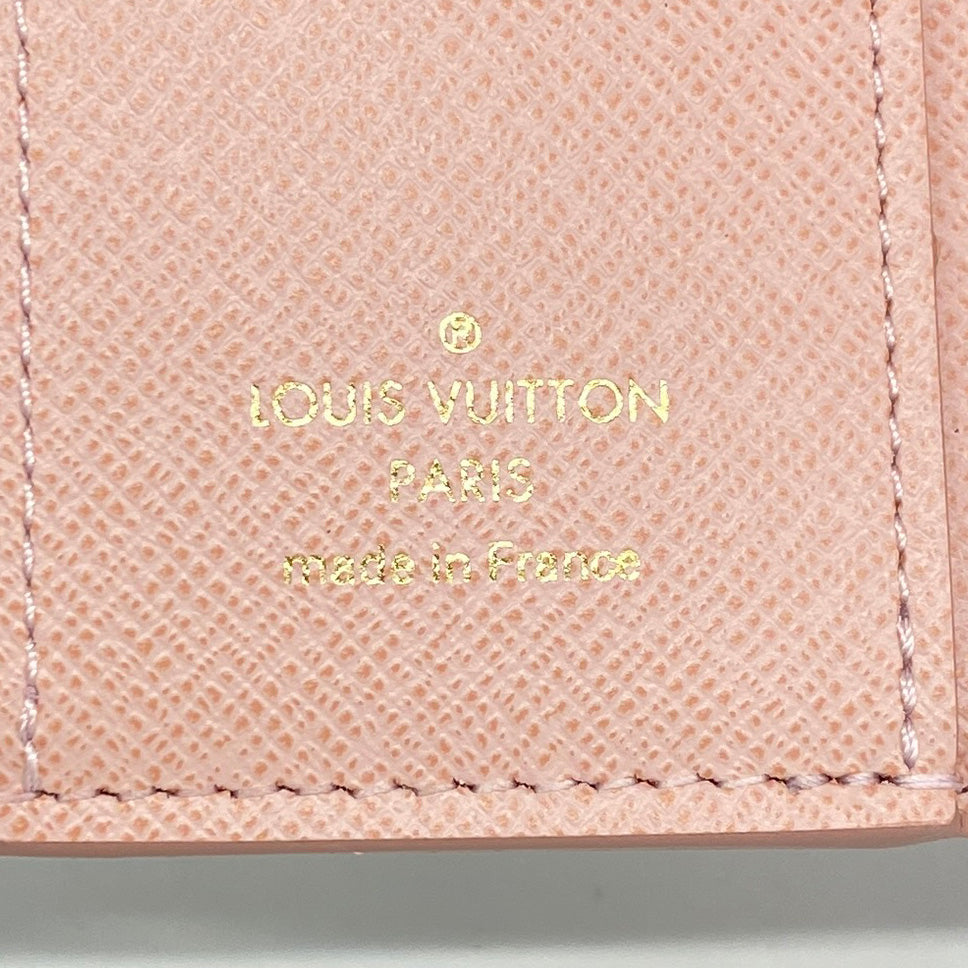 ★SALE【6ee5991-k】ルイヴィトン 三つ折り財布 ダミエ・アズール ポルトフォイユゾエ N60168 オードローズ【中古】レディース