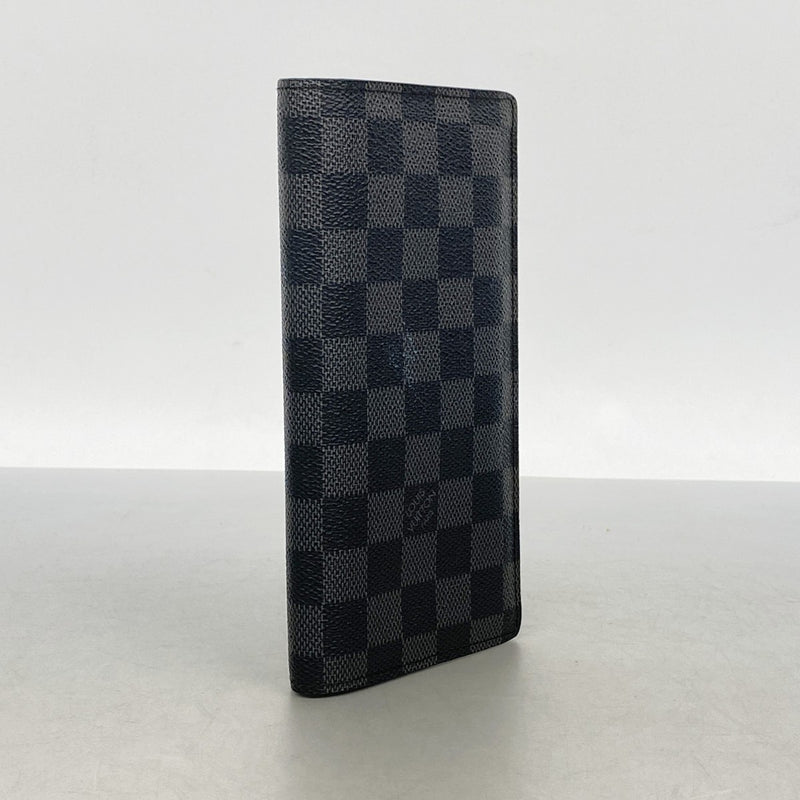 【6ee6007-k】ルイヴィトン 長財布 ダミエ・グラフィット ポルトフォイユブラザ N62665 ブラック【中古】メンズ