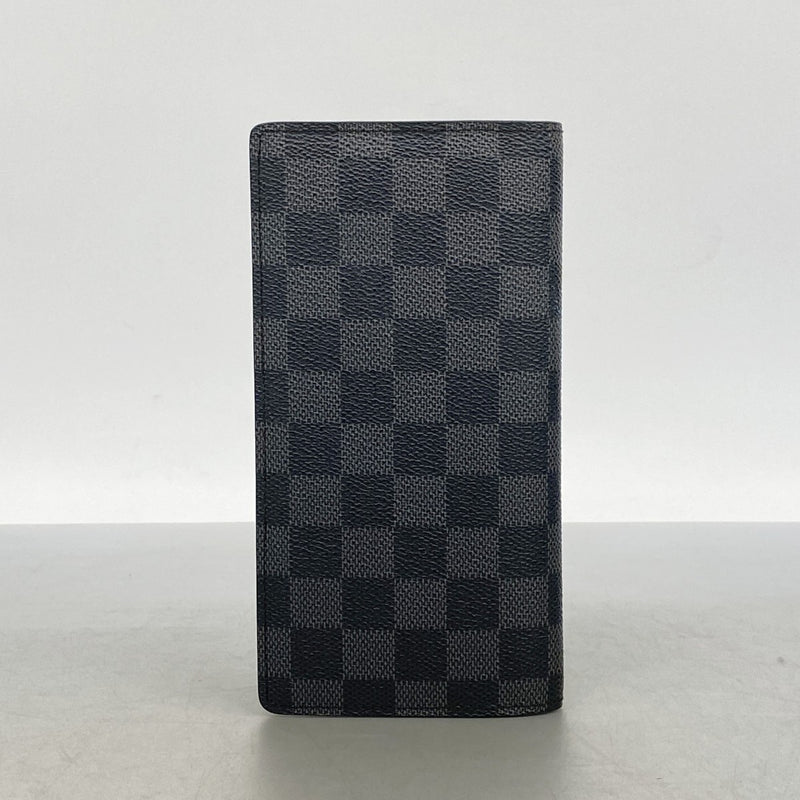 【6ee6007-k】ルイヴィトン 長財布 ダミエ・グラフィット ポルトフォイユブラザ N62665 ブラック【中古】メンズ