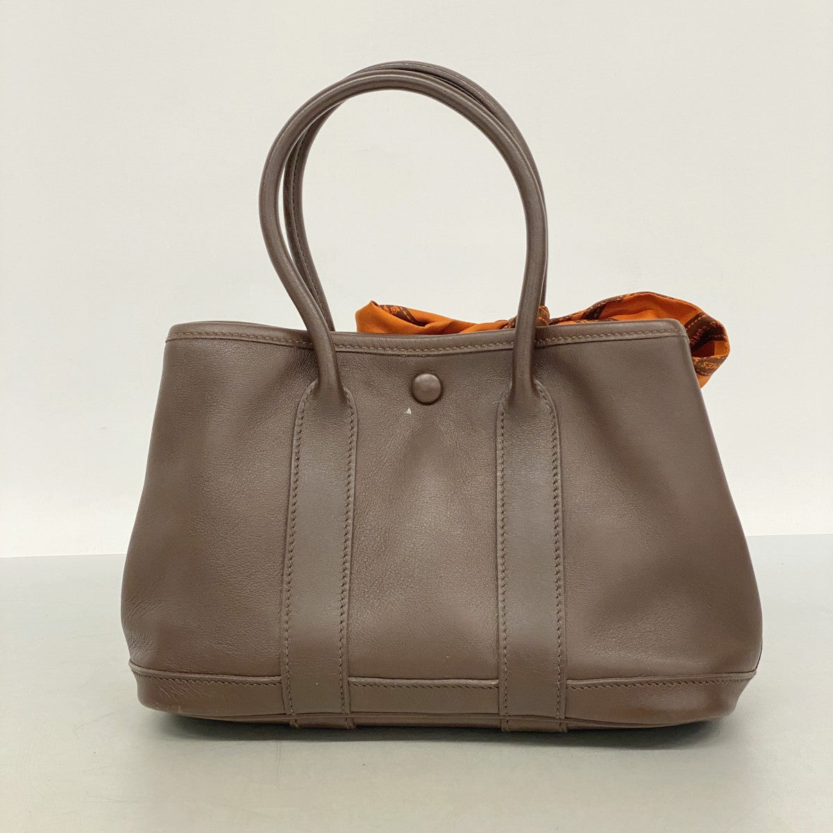 【6ee6021-h】エルメス ハンドバッグ ガーデンツイリーTTPM スイフト ハバナ シルバー金具 □I刻印【中古】レディース