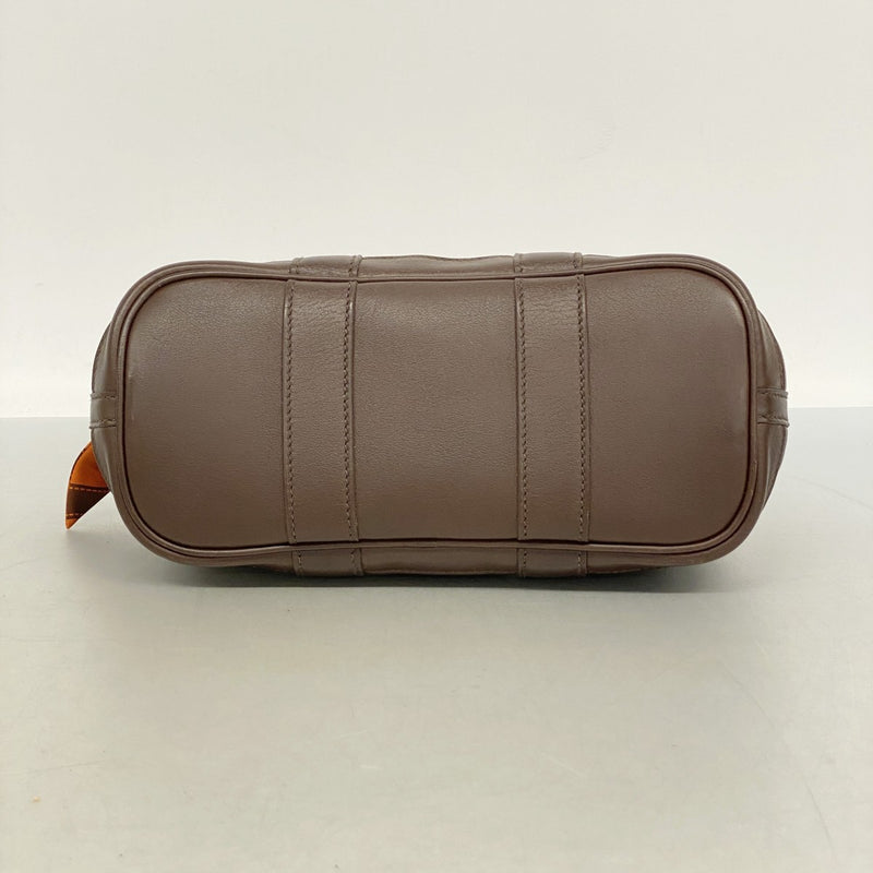 【6ee6021-h】エルメス ハンドバッグ ガーデンツイリーTTPM スイフト ハバナ シルバー金具 □I刻印【中古】レディース
