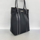 【6ee6023-k】グッチ トートバッグ 019 0451 ナイロン ブラック シルバー金具【中古】レディース
