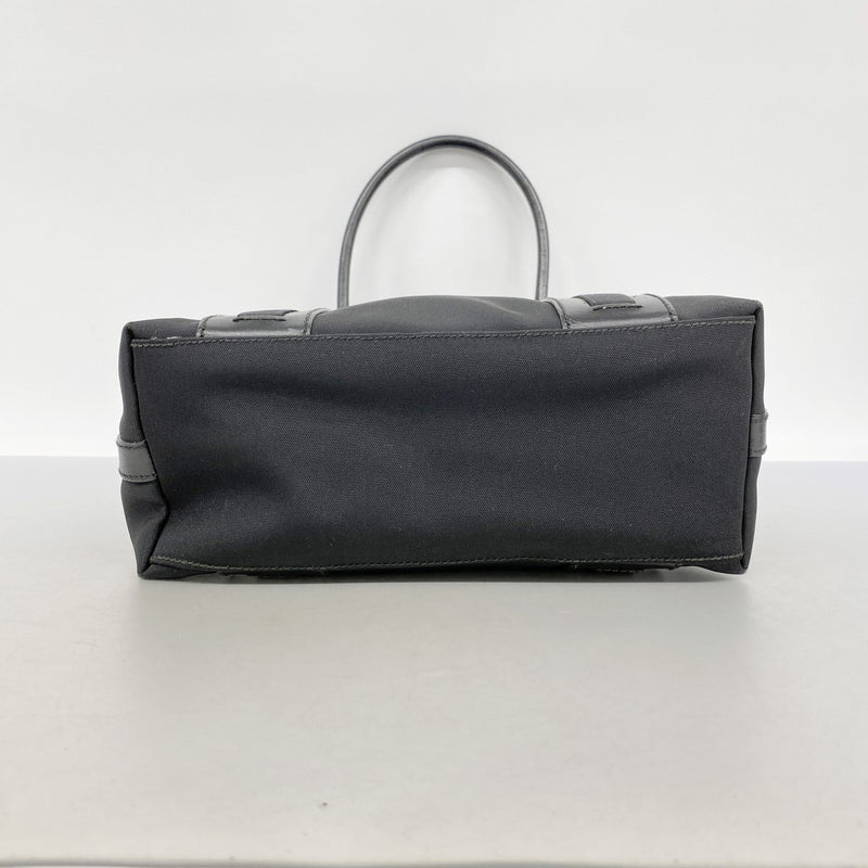 【6ee6023-k】グッチ トートバッグ 019 0451 ナイロン ブラック シルバー金具【中古】レディース