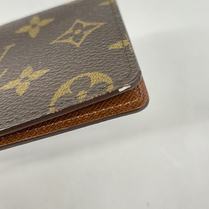 【6ee6038-k】ルイヴィトン カードケース モノグラム ポルト2カルトヴェルティカル M60533 ブラウン【中古】メンズ レディース ユニセックス