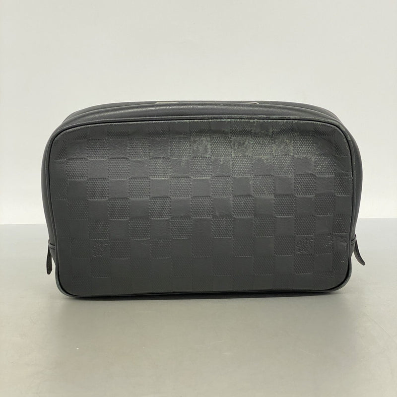 【6ee6046-k】ルイヴィトン クラッチバッグ ダミエ・アンフィニ トゥルーストワレ N23347 オニキス【中古】メンズ