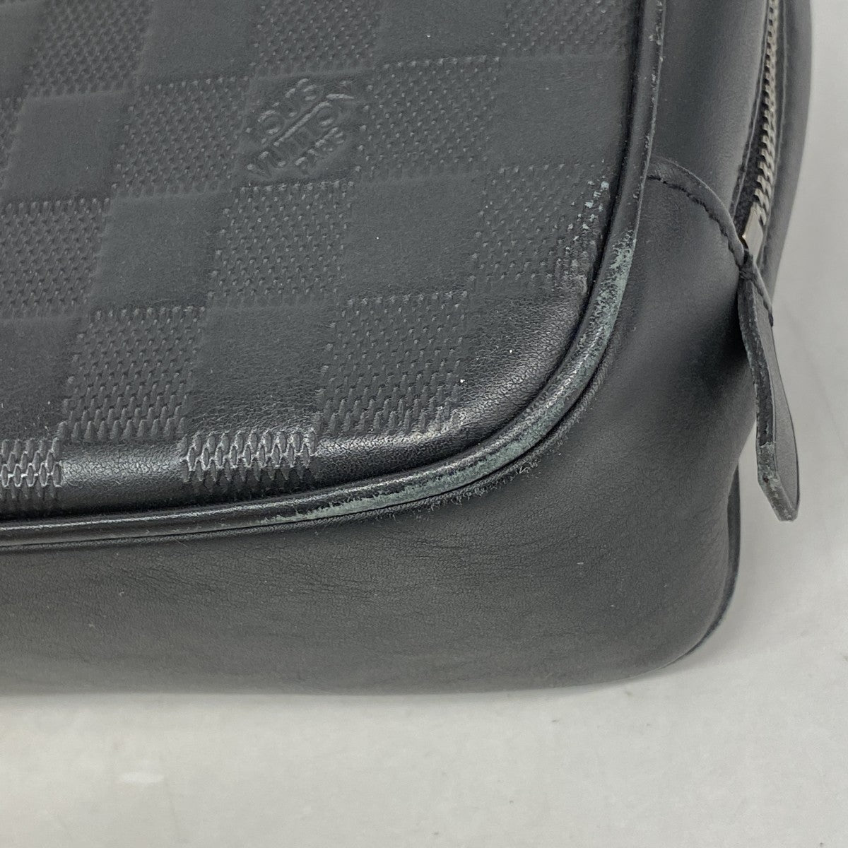 【6ee6046-k】ルイヴィトン クラッチバッグ ダミエ・アンフィニ トゥルーストワレ N23347 オニキス【中古】メンズ