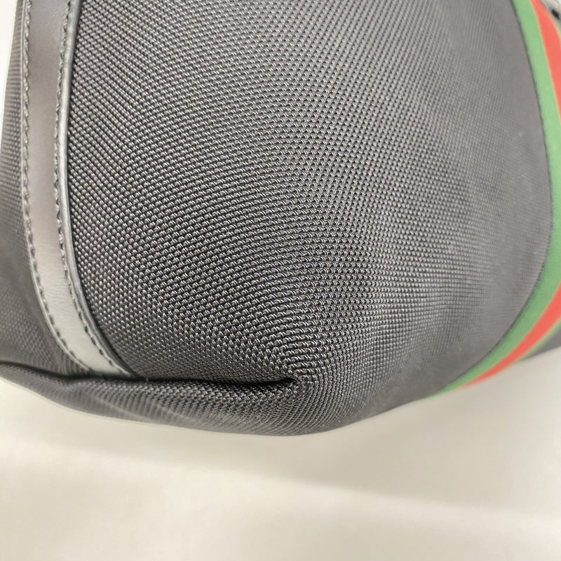 【6ee6085-k】グッチ ハンドバッグ シェリーライン 630923 ナイロン ブラック シルバー金具 2wayバッグ【中古】レディース